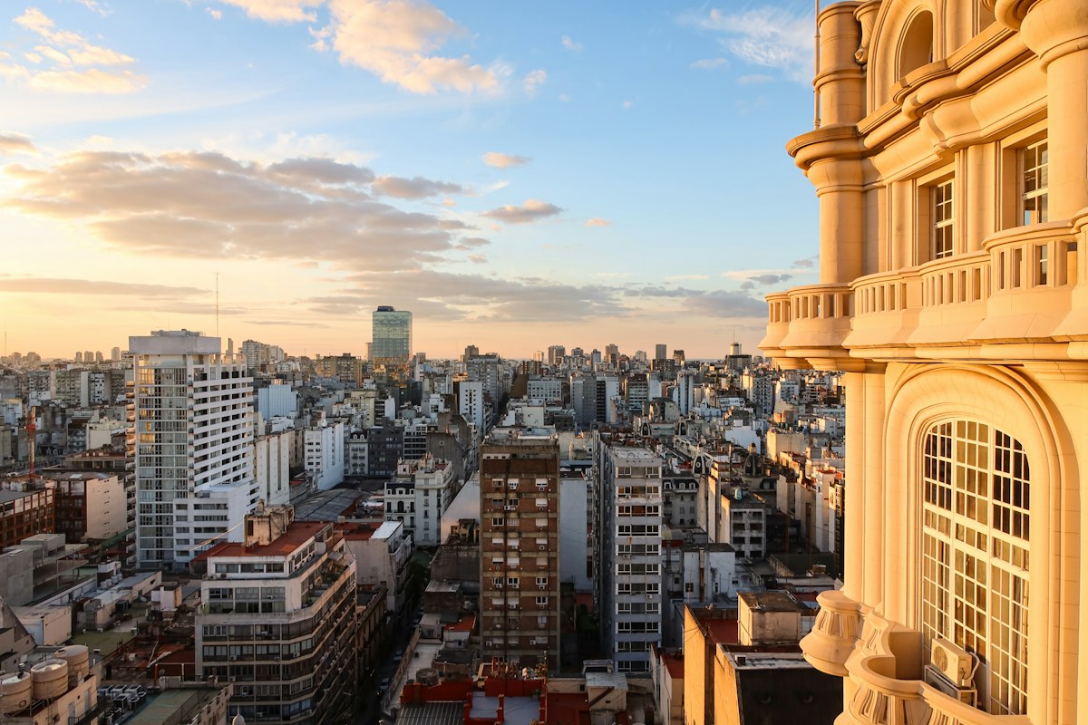 Residential towers on the Río de la Plata in Puerto Madero